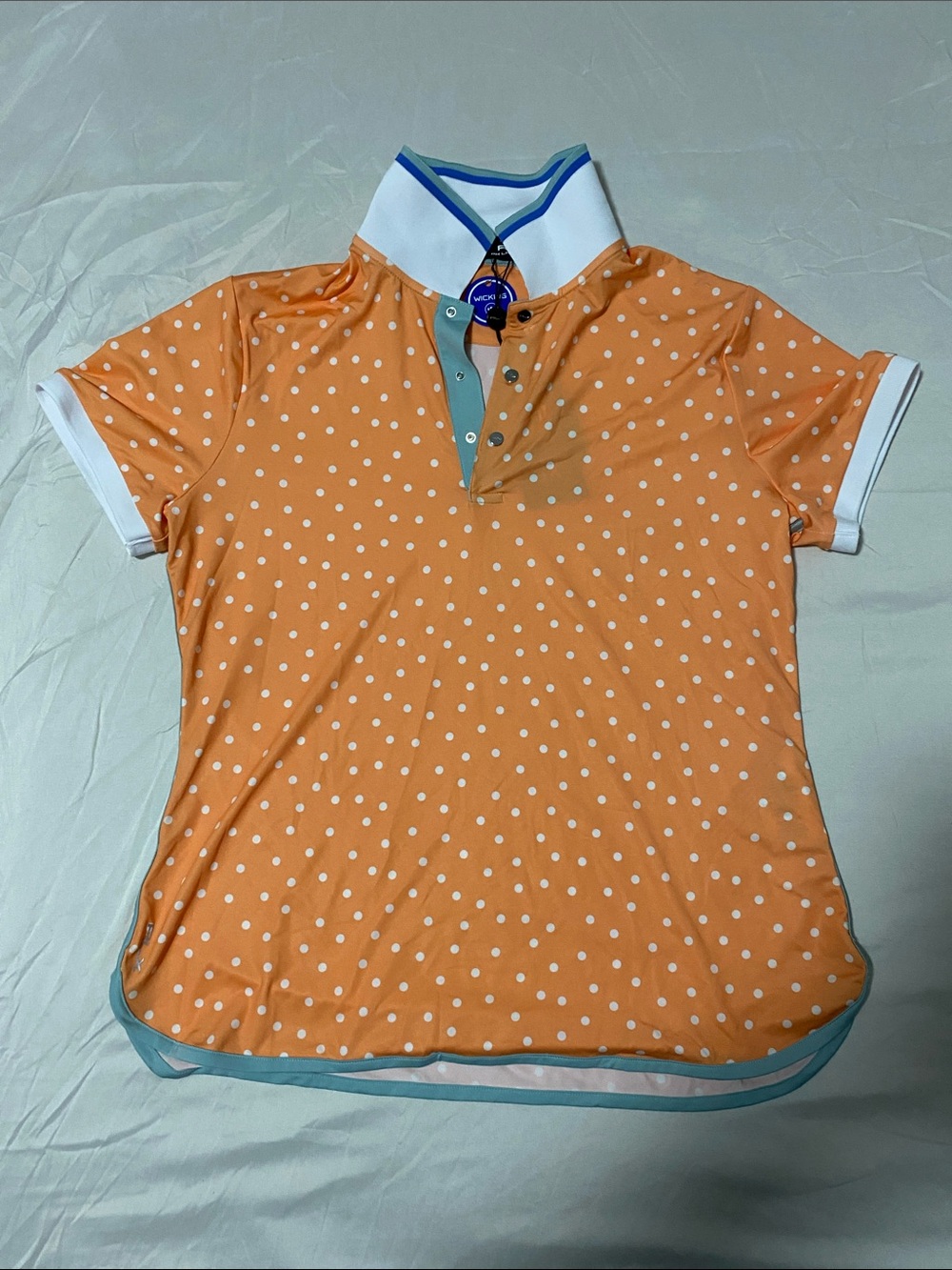 RLX Ralph Lauren Orange Polka Dot Golf Polo